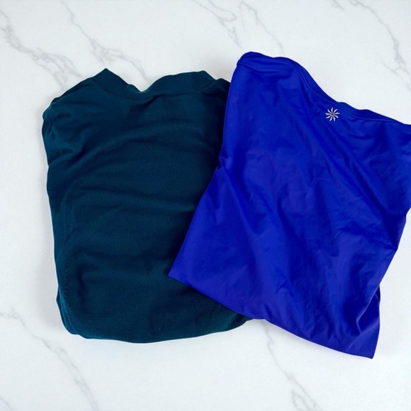 Set of Women’s Blue and Teal Active Long Sleeve Shirts - Picture 2 of 4